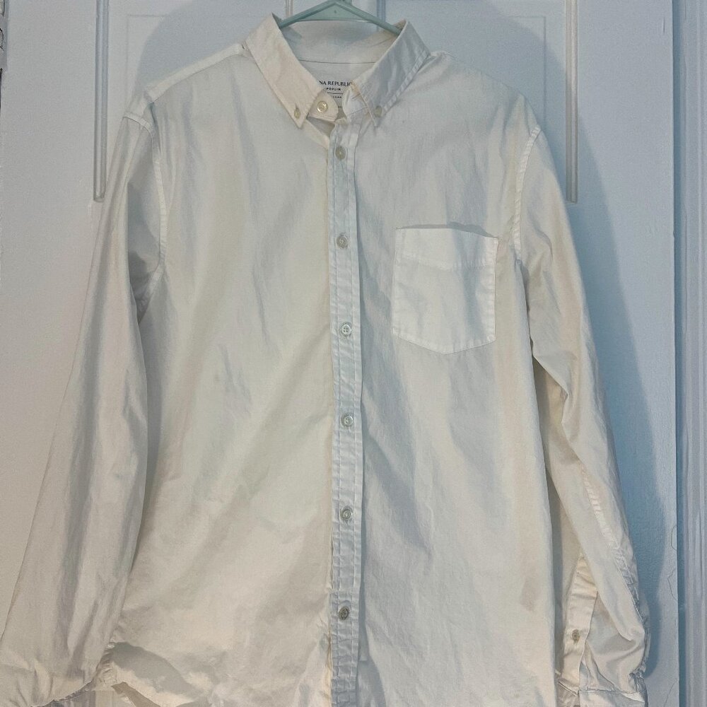 Men's Banana Republic White Button Down